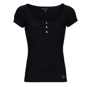 Image de Guess T-shirt ES SS KARLEE JEWEL BTN HENLEY - Couleur S,M,L,XL,XS - Taille Noir