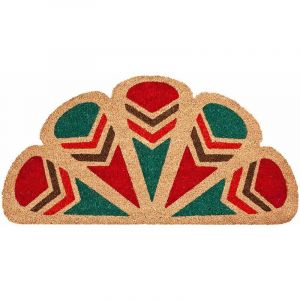 Emmevi Mv S.p.a. - Paillasson Noix de Coco Demi Lune 40x80 cm Dos Antid&eacute;rapant Entr&eacute;e - c