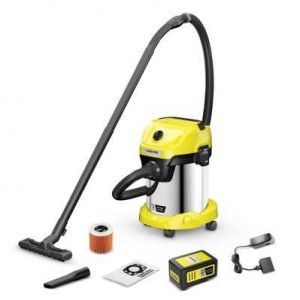 Aspirateur eau et poussières WD 3-18 S BATTERY SET KARCHER 18V - 1 bat. Power 5Ah + chargeur - reconditionné grade A