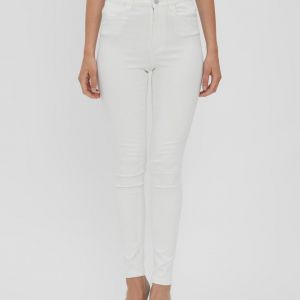Vero Moda Jean skinny Skinny Fit Taille haute Longueur cheville blanc