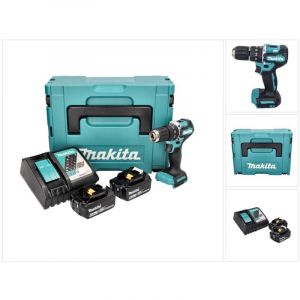 Makita DHP 487 RGJ Perceuse-visseuse à percussion sans fil 18 V 40 Nm Brushless + 2x Batteries 6,0 Ah + Chargeur + Makpac