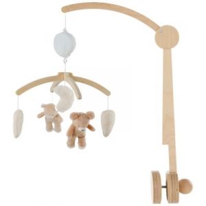 Noukie's Mobile musical avec bras en bois Lily et Fluffy