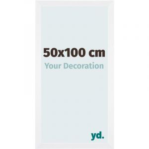 Your Decoration - 50x100 cm - Cadres Photo en mdf Avec Verre acrylique - Anti-Reflet - Excellente Qualité - Blanc Mat - Cadre Decoration Murale