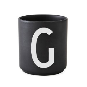 Image de Design Letters AJ Mug Porcelain Black G black / white