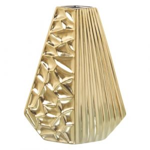 Alexandra House Living Vase doré en céramique 9 x 21 x 28 cm