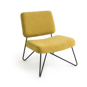 Image de Fauteuil vintage rembourré, WATFORD Jaune Moutarde Taille Taille Unique