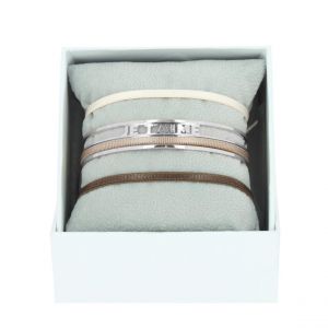 Jonc femme Les Interchangeables - Coffret Jonc Ruban 3mm Je T Aime