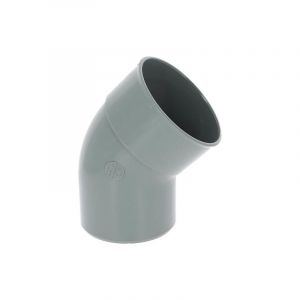 Nicoll COUDE SIMPLE M&Acirc;LE-FEMELLE 45&deg; - UCX4 - PVC GRIS - &Oslash; 125 MM