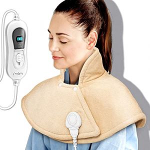 Coussin Chauffante - SINNLEIN - Contre le Mal de Dos, Epaule et Nuque - 100W - Beige