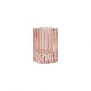 Homea Photophore R&eacute;versible en Verre Arty 7cm Blush
