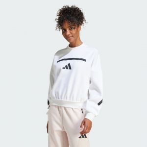 Adidas Sweatshirt Z.N.E. blanc pur noir femme - L