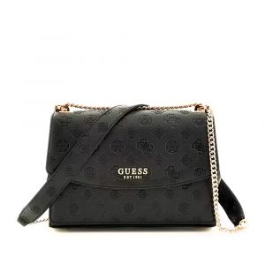 Guess Sac bandoulière Phoebe 4G logo Femme Noir
