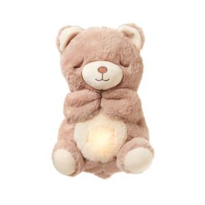 N&ucirc;by Mon Doudou Ours Apaisant - Bonne Nuit Peluche - Peluche Veilleuse B&eacute;b&eacute; Musicale et Lumineuse - Veilleuse Doudou Bruit Blanc B&eacute;b&eacute; - Cadeau Naissance Fille et Gar&ccedil;on Nouveau n&eacute;