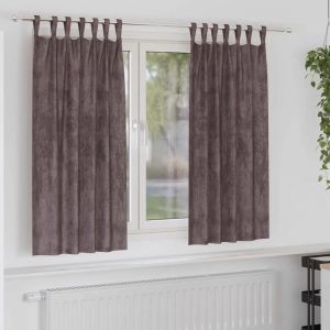 VidaXL Rideau Avec Des Rideaux 2 Pcs Marron 175 X 140 Cm Velours