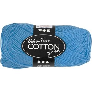 Pelote de fil de coton Bleu 50 g