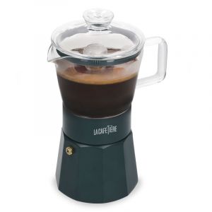 La Cafetière Verona Machine à expresso en verre, vert, 6 tasses, coffret cadeau