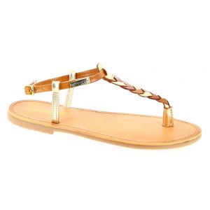 Les Trop&eacute;ziennes par M. Belarbi HODIN, Sandale Femme, Tan/Or, 39 EU