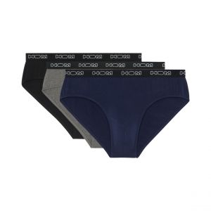 HOM Lot de 3 boxer noir en coton