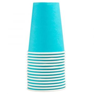 Lot de 20 - PRONAPPE 15 Gobelets en carton, 20 cl - Turquoise