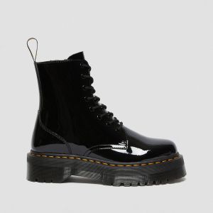 Dr. Martens Boots cuir verni à lacets Jadon Noir - Taille 36;37;38;39;40;41;42