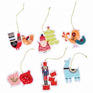 Etiquettes de noël en papier Rex London (x6)