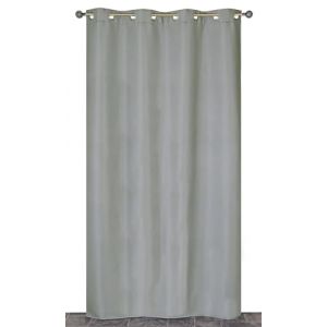 Rideau isolant thermique et phonique à œillets, gris, 140x240cm prêt a poser