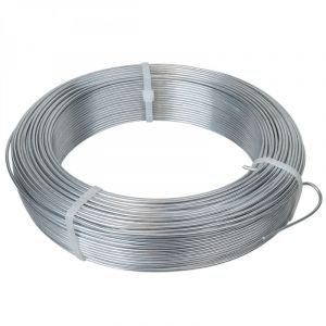 Linxor Fil de tension en acier galvanisé pour grillage ou autre - 50 m x 2.2mm Ø - Gris