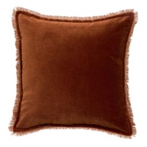 Vivaraise Coussin uni Fara caramel 45 x 45 cm CARAMEL