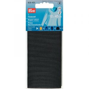 Prym Pièce thermocollante coton gris 12 x 45cm