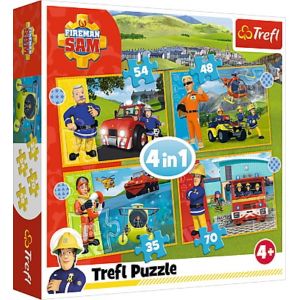 Trefl 4 Puzzles - Sam le Pompier