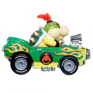 Mattel Mario Kart - Voiture en métal 1/64 - Character Cars - Personnage Bowser Jr Flame flyer