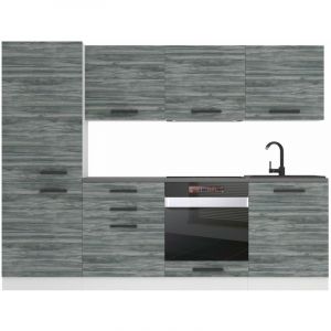 Belini - Cuisine Equipee Complete Sandy Muebles de Cuisine Complets - 240 cm. Cuisine Complete sans Plan de Travail, chêne Glamour