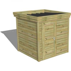Abri Français - black friday] abri de jardin bois Pin autoclave 27mm - 2,14x2,14m / 4,6m2 - Bac acier