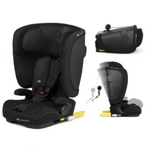 Kinderkraft Siège Auto FIX2GO i-Size 76-150 cm – 15 mois à 12 ans – ISOFIX - Dossier Pliable – Facile à Transporter - Noir