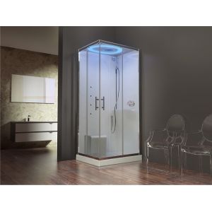 Image de Novellini Cabine Eon A100x80 Hydromassage Droite Mitigeur Thermostatique Receveur 11.5 cm -