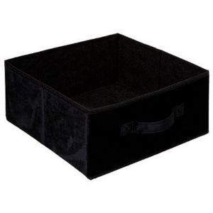 Panier de rangement velours (31 x 15 cm) Lia Noir