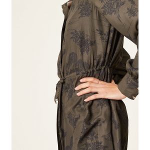 Image de ETAM Robe imprimée avec ceinture - Belina - L - Vert - Femme - Taille L