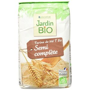 Jardin Bio Farine de Bl&eacute; Semi Compl&egrave;te T 80 1 kg - Lot de 5