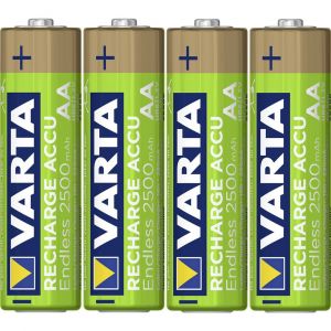 Image de Varta 1x4 Recharge Accu Endless 2500 Mah Aa Mignon Nimh [Batteries rechargeables - Universelles]