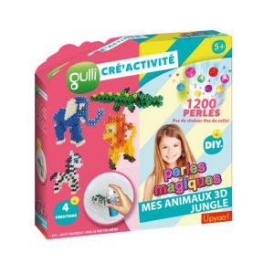 Upyaa CREACTIVITE Gulli Cré'activités Perles Magiques (1200 p) Mes Animaux 3D, 430342, Multicolore