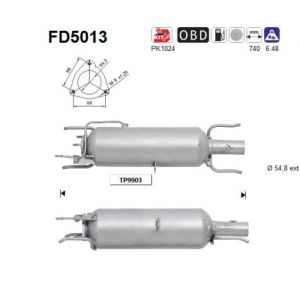 AS Filtre à particules / à suie, échappement FD5013
