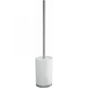 Kiamami Valentina PORTE-BROSSE WC EN C&Eacute;RAMIQUE BLANCHE POUR SALLE DE BAINS - LILLY