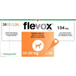 Image de Vetoquinol Flevox 134 mg - Solution Spot-On antiparasitaire pour chien 10-20 Kg