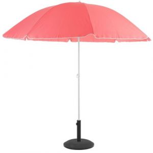 Image de Hesperide Parasol de plage rond Ardéa - Diam. 240 cm - Rose framboise