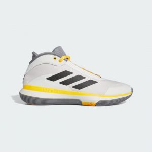 Adidas Chaussures d'entra&icirc;nement Bounce Legends - Blanc/Gris/Jaune, pointure 46⅔ - Taille 46⅔