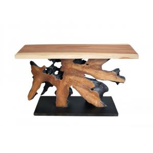 Socadisc Console racine 120x40x75 cm en bois de trembesi et teck - STROM
