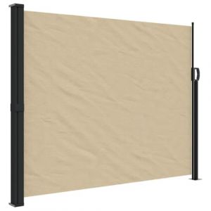 VidaXL Auvent latéral rétractable beige 160x600 cm, écran d’intimité de jardin, brise-vue de balcon, écran d'extérieur, 4004525