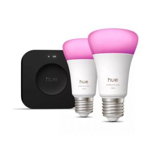 Philips Hue Pro White and Color Ambiance Kit de démarrage E27 A60 11 W Bluetooth x 2