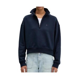 Tommy Hilfiger Sweat-shirt Tommy Jeans BXY Flag Half Zip bleu marine femme - M