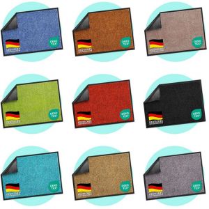 Tapis d'entr&eacute;e Rhine, Lavable, certifi&eacute; Oeko-Tex, Vert citron 40 x 60 cm